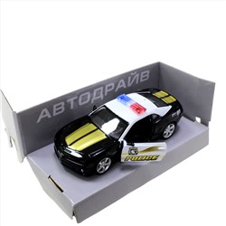 Модель машины Chevrolet Camaro масштаб 1:32 (длинна 12см)  полицейской раскраски.