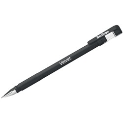 Ручка гелевая 0,5 мм Berlingo Velvet, стержень чёрный, прорезиненый корпус 243042