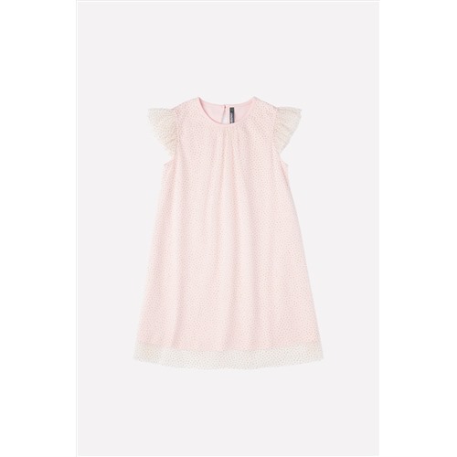 Платье Размер 104, Цвет бежево-розовый к295
