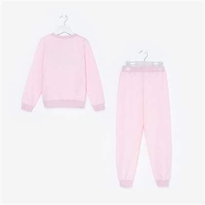 Костюм для девочки PUMA (свитшот, брюки), цвет розовый, рост 104 см (4 года)