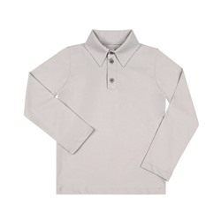 Серая рубашка-поло для мальчика 66358-МОШ19