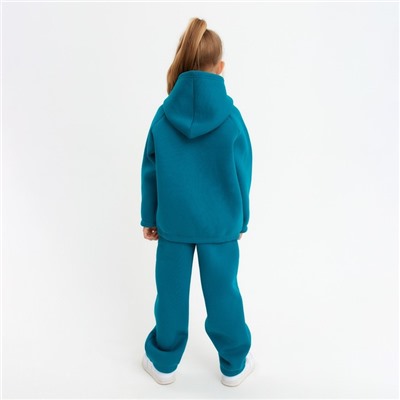 Костюм детский (худи, брюки) MINAKU: Basic Line KIDS, oversize, цвет изумруд, рост 104