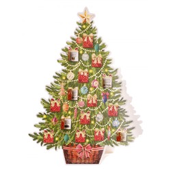 Новогодняя настольная елка сюрприз - адвент календарь