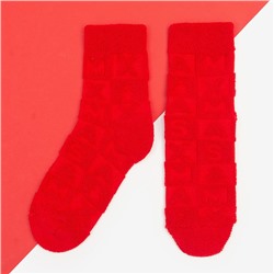 Носки детские махровые KAFTAN "Новый Год", р-р 18-20 см, красный