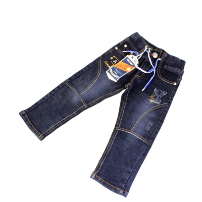 Рост 93-98. Стильные детские джинсы Velros_Year  черного цвета со светлыми переходами.