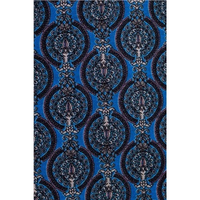 Платье 291 "Милано цветное", ярко синий фон/узор
