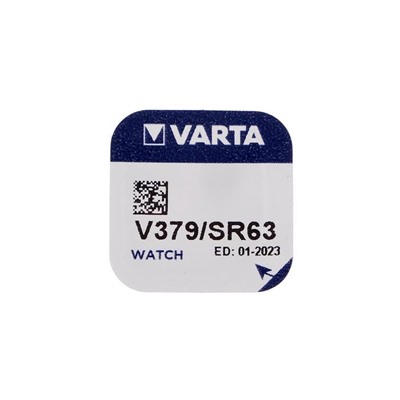 Батарейка цинковая Varta, V379 (SR521SW/SR63/G0)-1BL, 1.55В , блистер, 1 шт.