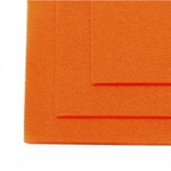 Фетр листовой мягкий IDEAL 20х30см цв.645 оранжевый - уп.5 листов