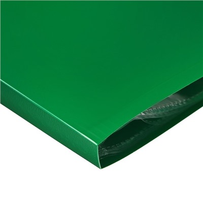 Папка с 10 вкладышами А4, 500 мкм, Calligrata, текстура "песок", зелёная