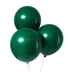 Шар латексный 12", пастель, набор 5 шт., цвет темно-зелёный