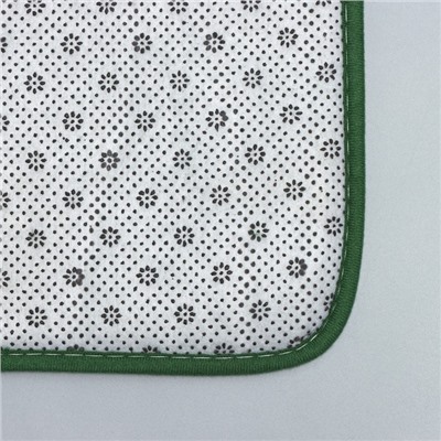 Набор ковриков для ванной и туалета Доляна «Водоросли», 2 шт: 40×50, 50×80 см, цвет зелёный