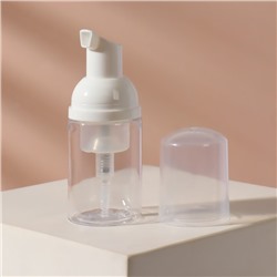 Бутылочка для хранения, с пенообразующим дозатором, 50 мл, цвет прозрачный/белый