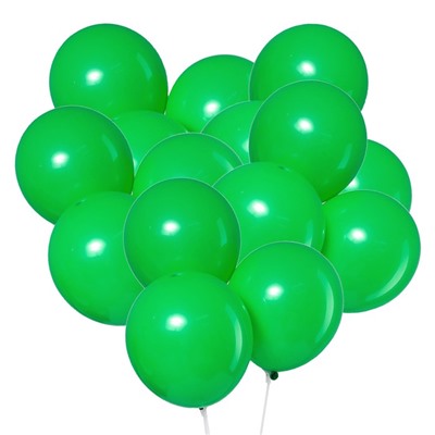 Шар латексный 10", пастель, набор 5 шт., цвет зелёный