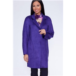Пальто 710 "Искусственная замша", фиолетовый