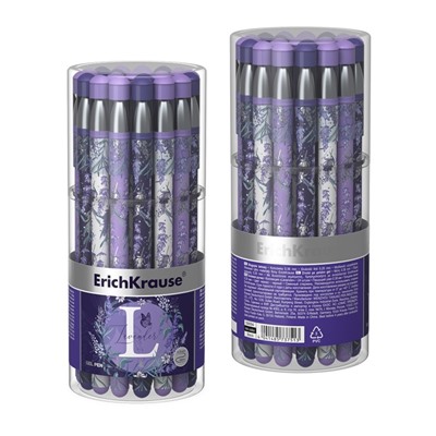 Ручка гелевая ErichKrause Lavender Stick, узел 0.38 мм, чернила чёрные, длина линии письма 500 метров, МИКС