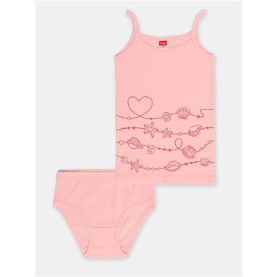 CSJG 30042-27 Комплект для девочки (майка, трусы),розовый
