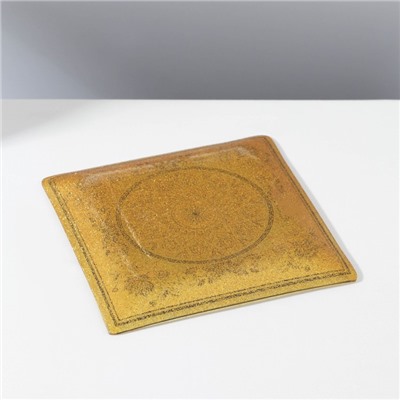 Набор столовый «Узоры», 7 предметов, цвет золотой с черным
