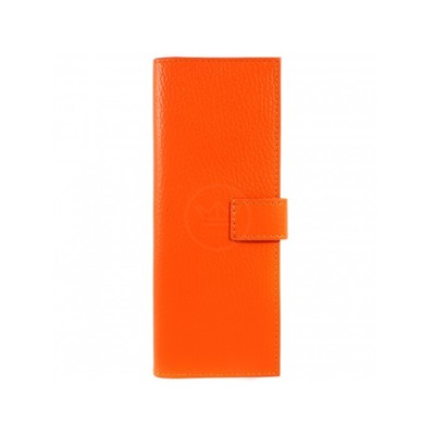 Визитница Premier-V-48 (с хляст,  2х рядная,  34 карт)  натуральная кожа оранжевый флотер (330)  197828