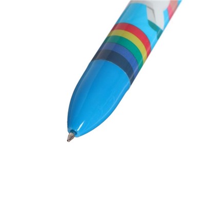 Ручка шариковая, автоматическая, 6-ти цветная, корпус МИКС (штрихкод на штуке)