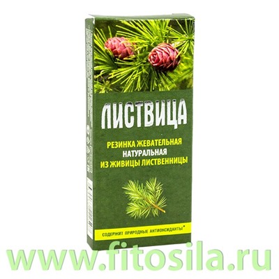 Смолка лиственничная "Листвица", блистер № 4 х 0,8 г, т. м. "Алтайский нектар"