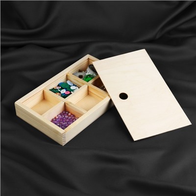 Органайзер для рукоделия, деревянный, 6 отделений, 25 × 15 × 4 см