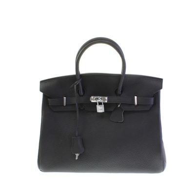 Стильная женская сумочка HS_Melon из плотной натуральной кожи черного цвета.