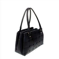 Стильная женская сумочка Paris_Pols из эко-кожи черного цвета.