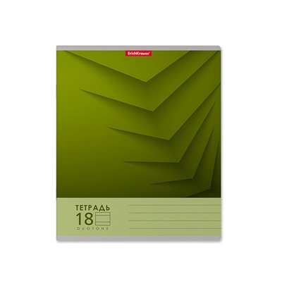 Тетрадь 18 листов в линейку ErichKrause "Duotone Next", обложка мелованный картон, блок офсет 100% белизна, микс