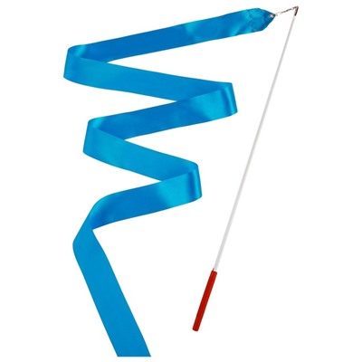 Лента гимнастическая с палочкой, 6 м, цвет голубой