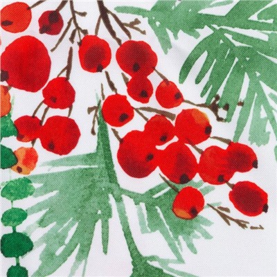 Скатерть новогодняя Доляна "Сhristmas berries" 110*145 +/- 2 см, 100% п/э