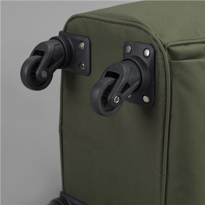 Сумка-рюкзак на колёсах, отдел на молнии, наружный карман, с сумкой-рюкзаком, цвет зелёный