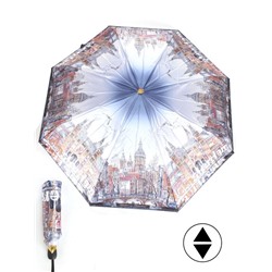 Зонт женский ТриСлона-L 3830 L,  R=58см,  суперавт;  8спиц,  3слож,  облегченный,  набивной,  "Фотосатин",  Амстердам 253045