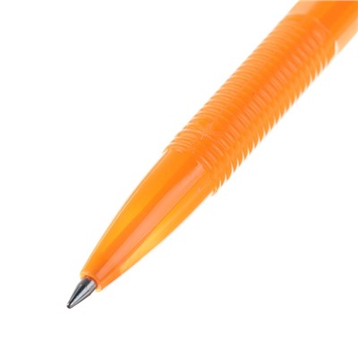 Ручка шариковая LANCER Office Style 820, игольчатый узел 0.5 мм, толщина линии 0,35, чернила синие, корпус оранжевый неон