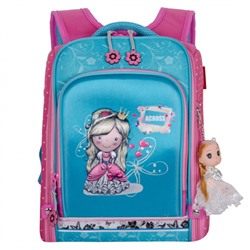 Школьный Рюкзак Across с принцессой розово-голубой ACR19-HK-07