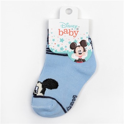 Носки "Mickey Mouse", Микки Маус, голубой, 8-10 см
