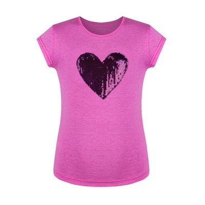 Пурпурная футболка для девочки 79854-ДЛН19