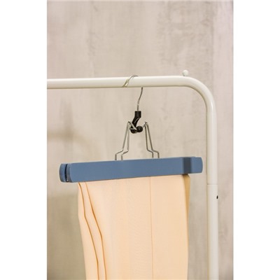 Вешалка деревянная для брюк и юбок «Тэри», 2 шт, 30×16×2 см, цвет графитовый