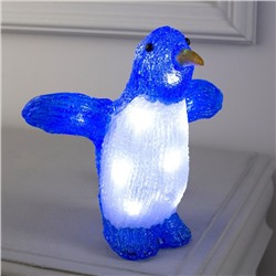 Фигура акрил."Пингвин" 20х7х7 см, 10 LED, AAx2 (не в компл.), БЕЛЫЙ