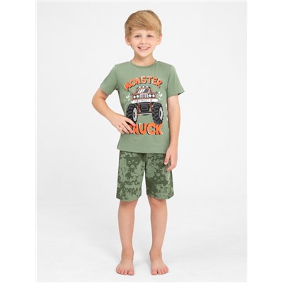 CWKB 50134-35 Комплект для мальчика (футболка, шорты),хаки