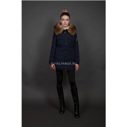 Женская куртка зимняя 9653 синий искусственный мех
