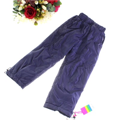 Рост 124-128. Утепленные детские штаны с подкладкой из полиэстера Federlix пурпурно-дымчатого цвета.
