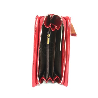 Кошелек женский искусственная кожа YM-7205,  4отд,  8 карм,  ручка-петля,  бордовый 251721