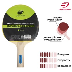 Ракетка для настольного тенниса BOSHIKA Training, 1 звезда