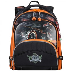 Школьный Рюкзак Across с гоночной машинкой черно-оранжевый ACR18-178-3