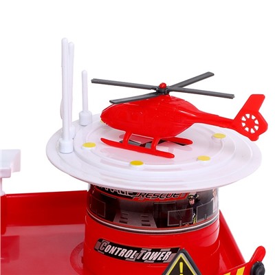 Игровой набор «Служба спасения 911», 2 уровня, вертолетная площадка