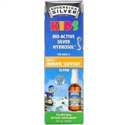 Sovereign Silver, Bio-Active Silver Hydrosol, Ages 4+, Daily Immune Support Spray, 10PPM, 2 fl oz (59 ml)