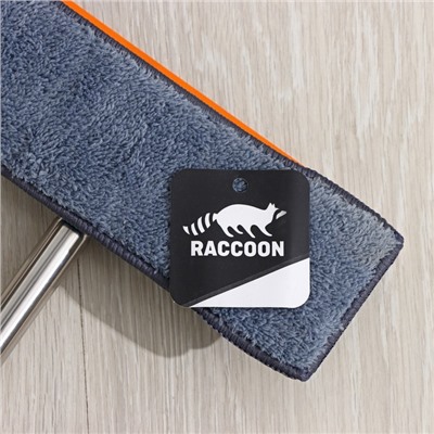 Окномойка со стальной составной ручкой Raccoon «Карманы», насадка из микрофибры, 25×7,5×87 см