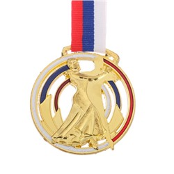 Медаль тематическая «Бальные танцы», золото, d=6 см