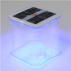 Плавающий светильник ПВХ, надувной, солнечная батарея, 10LED, квадратный, RGB