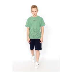 CSJB 90248-37-404 Комплект для мальчика (футболка, шорты),зеленый